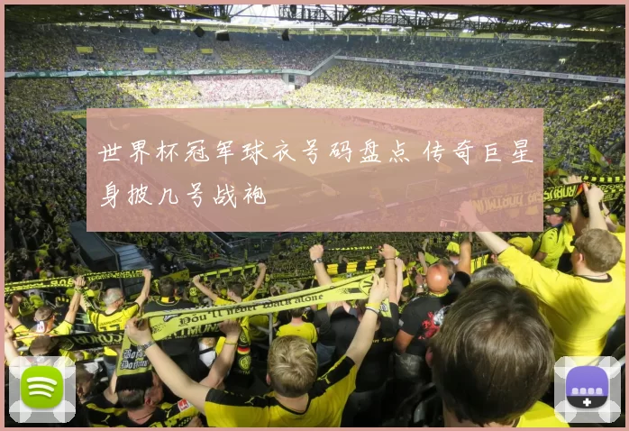 世界杯冠军球衣号码盘点 传奇巨星身披几号战袍